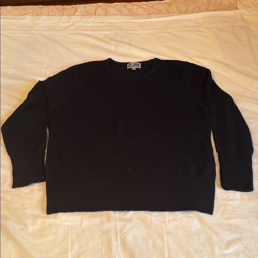 Women’s Petite Large Black Sweater JM Collection